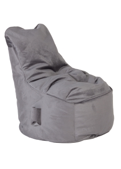 Кресло-мешок серый бархатный (Monolith 85)