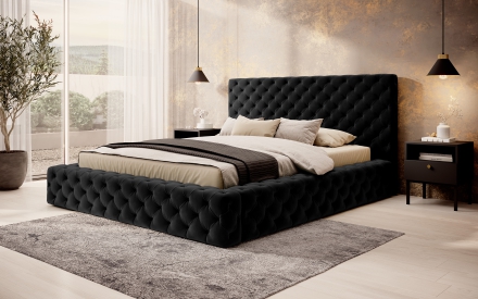 Bed with container Black Lukso 10