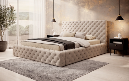 Bed with container beige Royal 20