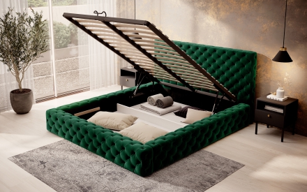 Bed with container Green Lukso 35