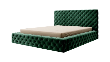 Кровать c контейнером зелёная Lukso 35
