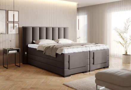 Continental Bed With Electric Adjustment brown Savoi 07