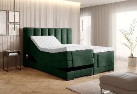 Continental Bed With Electric Adjustment green Loco 35