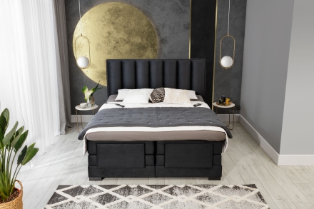 Continental Bed With Electric Adjustment black Solar 99