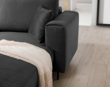 Corner sofa bed Dalia dark grey