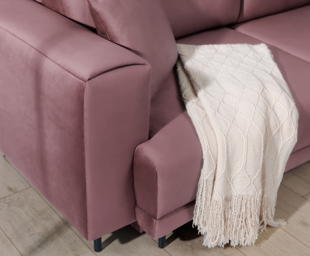 Corner sofa bed Dalia pink