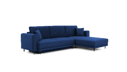 Corner sofa bed Dalia dark blue