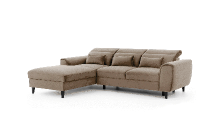 Угловой диван-кровать бежевый Nube 20
