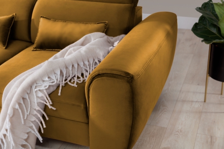 Угловой диван-кровать жёлтый Loco 45