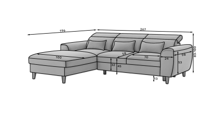 Угловой диван-кровать коричневый Velvetmat 22
