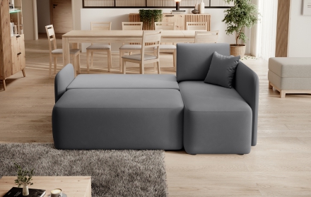 Угловой диван-кровать Sola 06 серый
