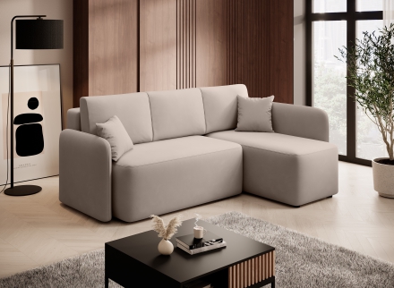 Corner Sofa Bed with storage Sola 18 beige