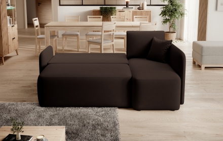 Угловой диван-кровать Lukso 22 коричневый