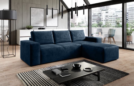 Угловой диван-кровать Nube 40 синий