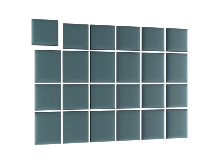 padded wall panels set 240x180 blue