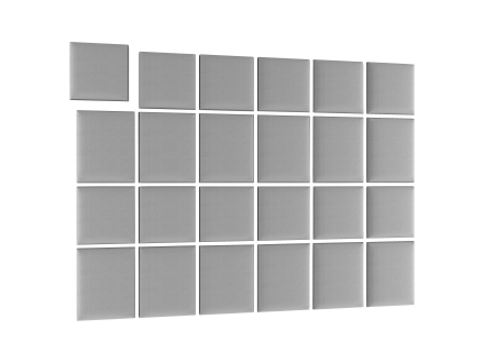 padded wall panels set 240x180 light grey