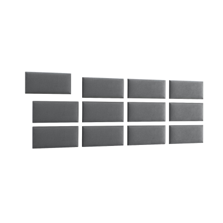 padded wall panels set 240x90 grey