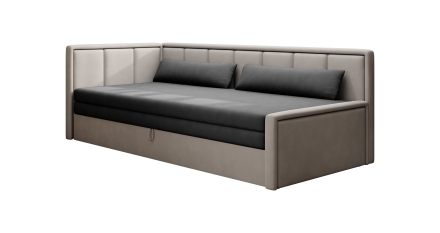 Sofa-bed Fulgeo light grey left