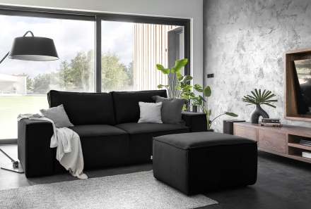 Sofa Bed Velvetmat 10 black