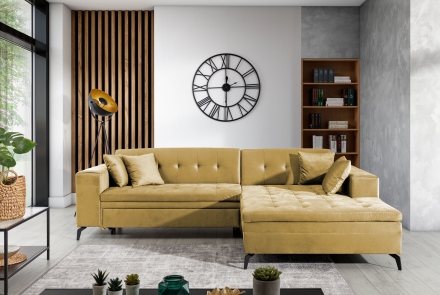 Угловой диван-кровать Savoi 45 жёлтый