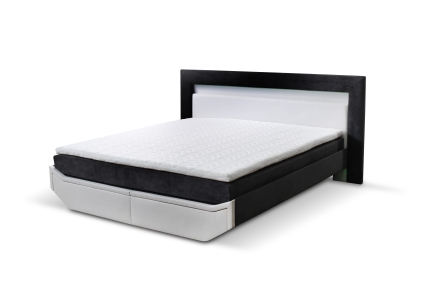 Континентальная кровать Novo + LED, с ящиками