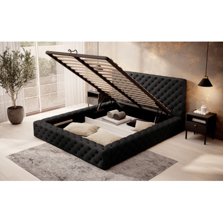 Bed with container black Softis 11
