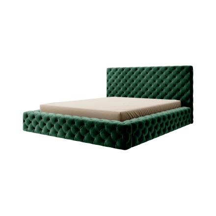 Кровать c контейнером зелёная Lukso 35