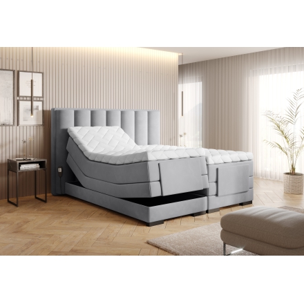 Continental Bed With Electric Adjustment light grey Sola 04
