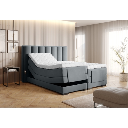 Continental Bed With Electric Adjustment grey Velvetmat 04