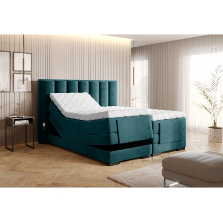 Континентальная моторная кровать зелёная Lukso 39