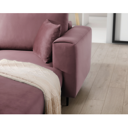 Corner sofa bed Dalia pink