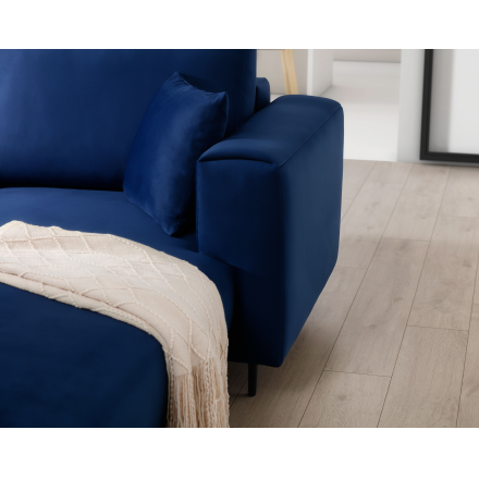 Corner sofa bed Dalia dark blue
