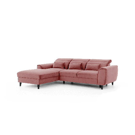 Угловой диван-кровать розовый Velvetmat 24