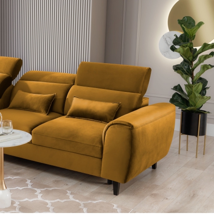 Угловой диван-кровать жёлтый Loco 45