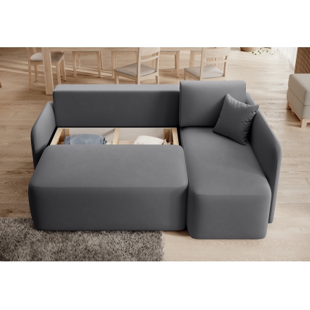 Corner Sofa Bed with storage Sola 06 grey