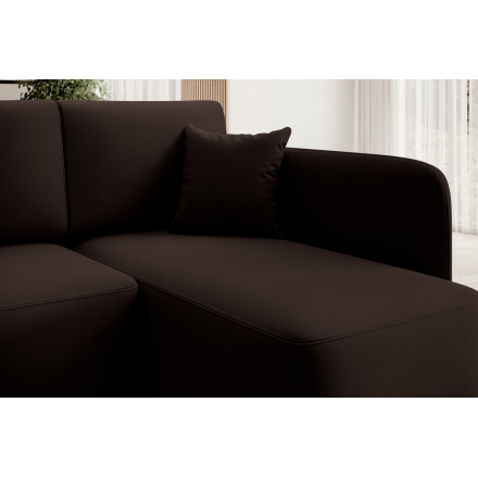 Corner Sofa Bed with storage Lukso 22 brown