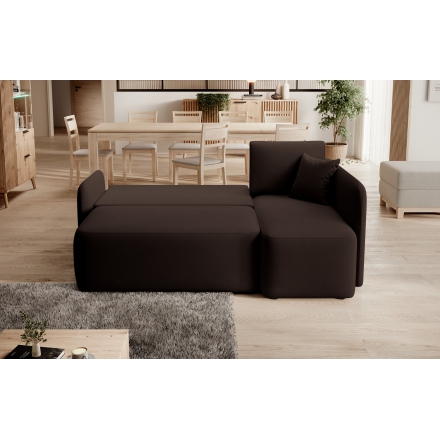 Corner Sofa Bed with storage Lukso 22 brown