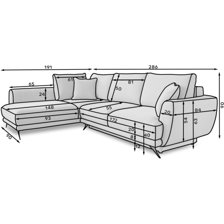 Угловой диван-кровать Gusto 86