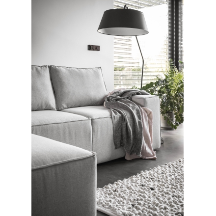 Corner Sofa Bed with storage Borneo 04 light grey
