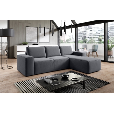 Corner Sofa Bed with storage Savoi 06 grey