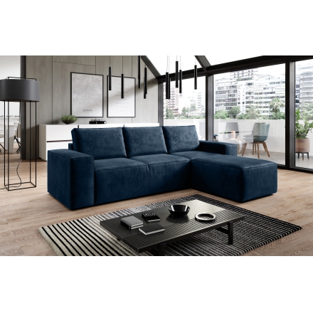 Corner Sofa Bed with storage Nube 40 blue