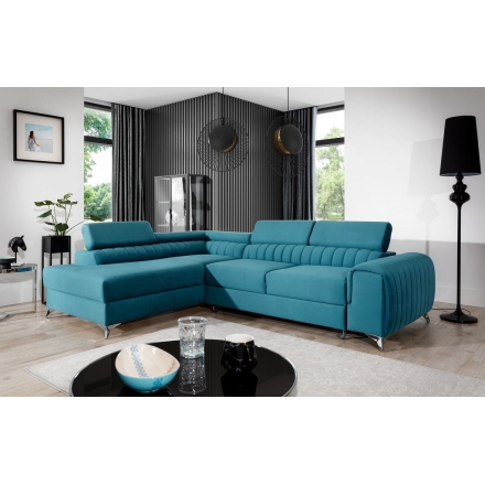 Угловой диван-кровать голубой Solar 77