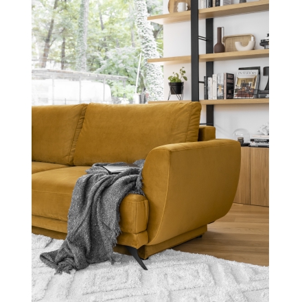 Set Megis Sofa + Armchair + Pouff Yellow
