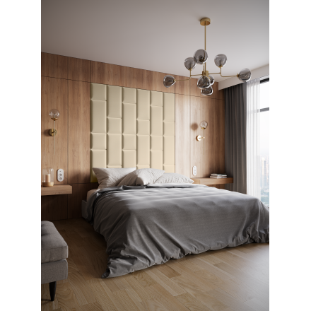 padded wall panels set 180x180 beige