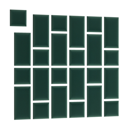 Мягкие настенные панели 180x180 зелёные