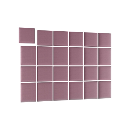 padded wall panels set 240x180 pink