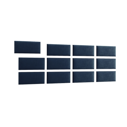 padded wall panels set 240x90 dark blue
