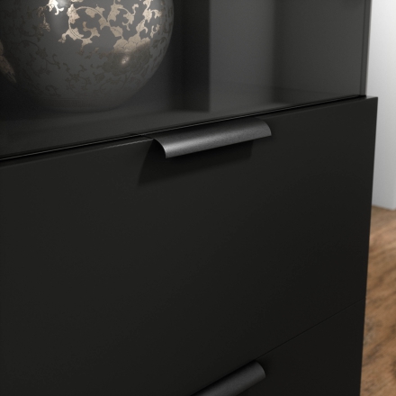 Display Cabinet Black Artisan Oak 100