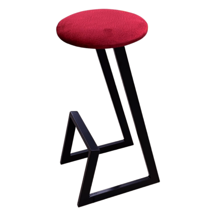 Барный стул SS2703 красный бархат/черная ножка