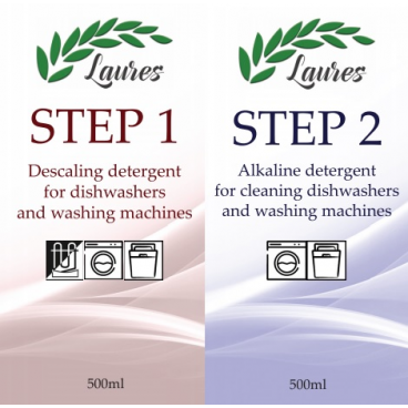 STEP 1 STEP 2 Средства для очистки стиральных и посудомоечных машин